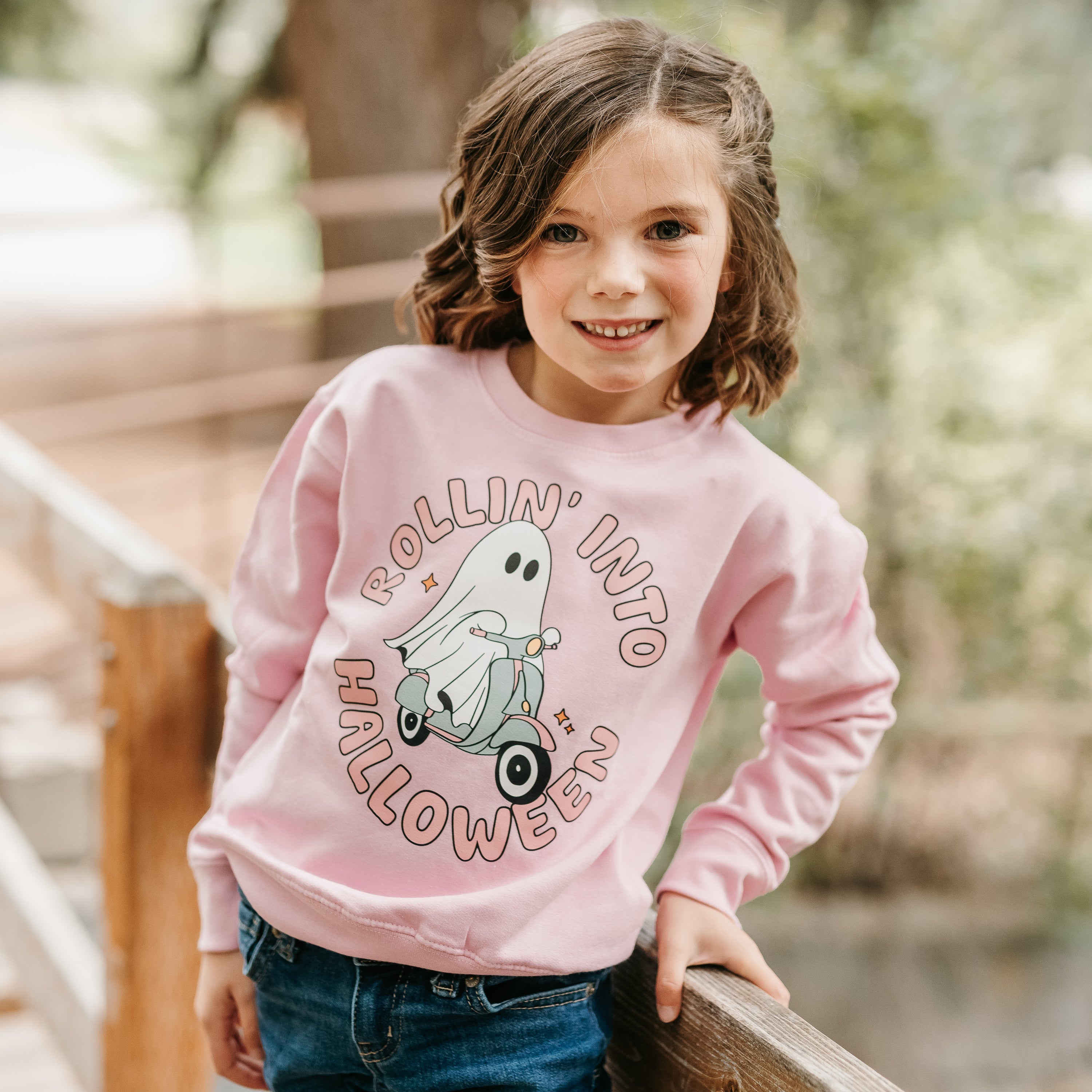 Rollin' Into Halloween - Child Sweater Little Mama Shirt Shop