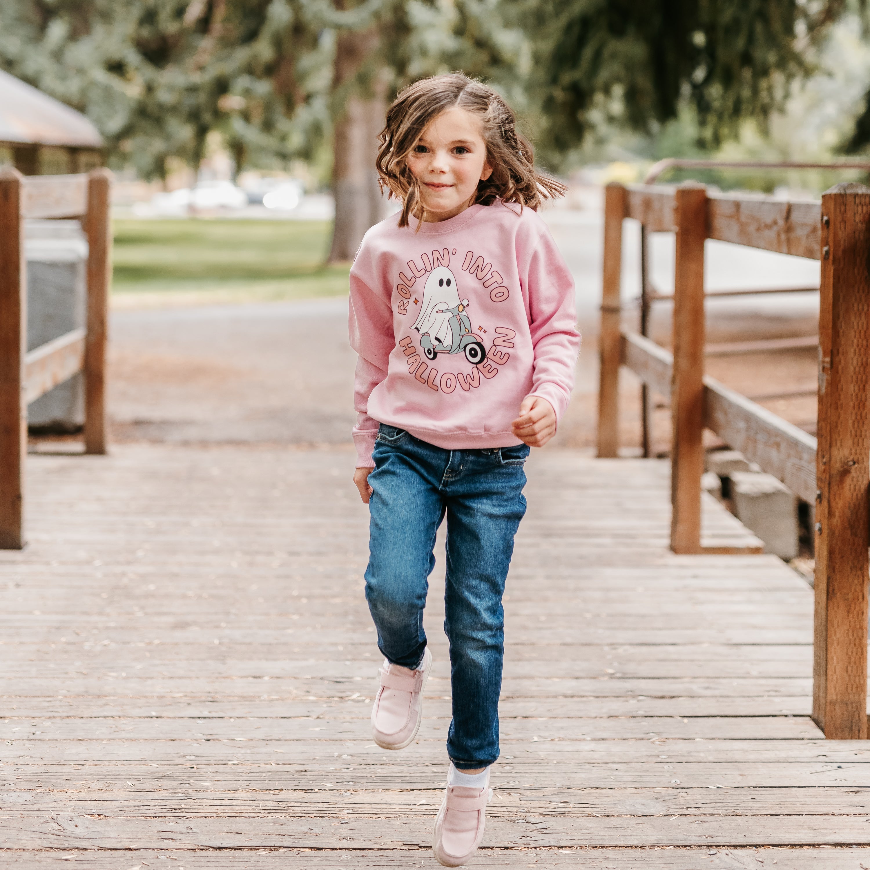 Rollin' Into Halloween - Child Sweater Little Mama Shirt Shop
