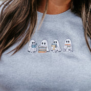 Embroidered Basic Fleece Crewneck - Reading Ghosts Little Mama Shirt Shop LLC