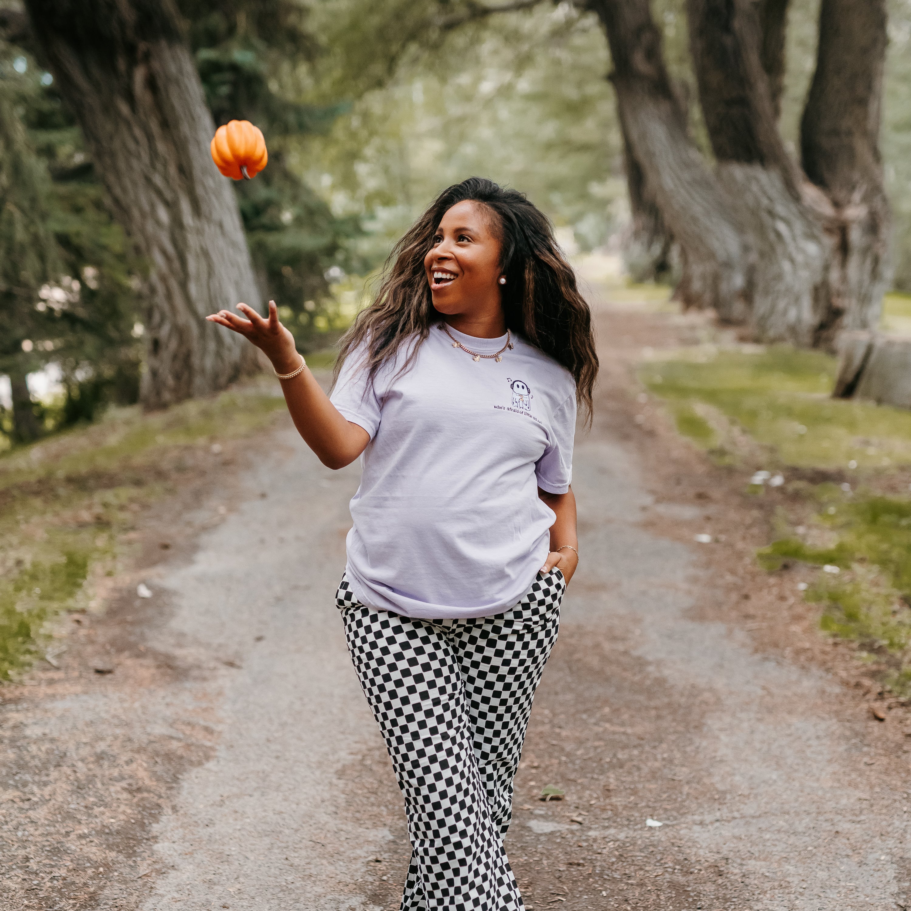 Embroidered Short Sleeve Comfort Colors Tee - Who's Afraid of Little Old Me? Little Mama Shirt Shop