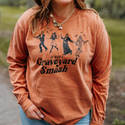 It Was a Graveyard Smash - Long Sleeve Comfort Colors Tee Little Mama Shirt Shop