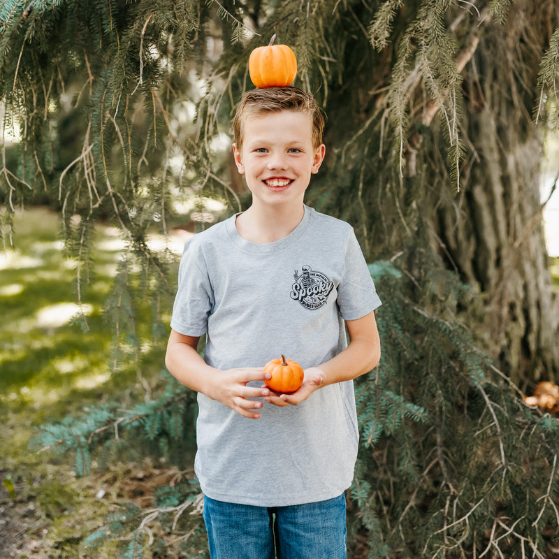 The Official Spooky Dudes Club - Pocket Design on Front w/ Full Design on Back - Short Sleeve Child Shirt