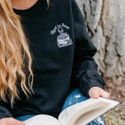 Embroidered Basic Fleece Crewneck - Read in Peace Little Mama Shirt Shop LLC