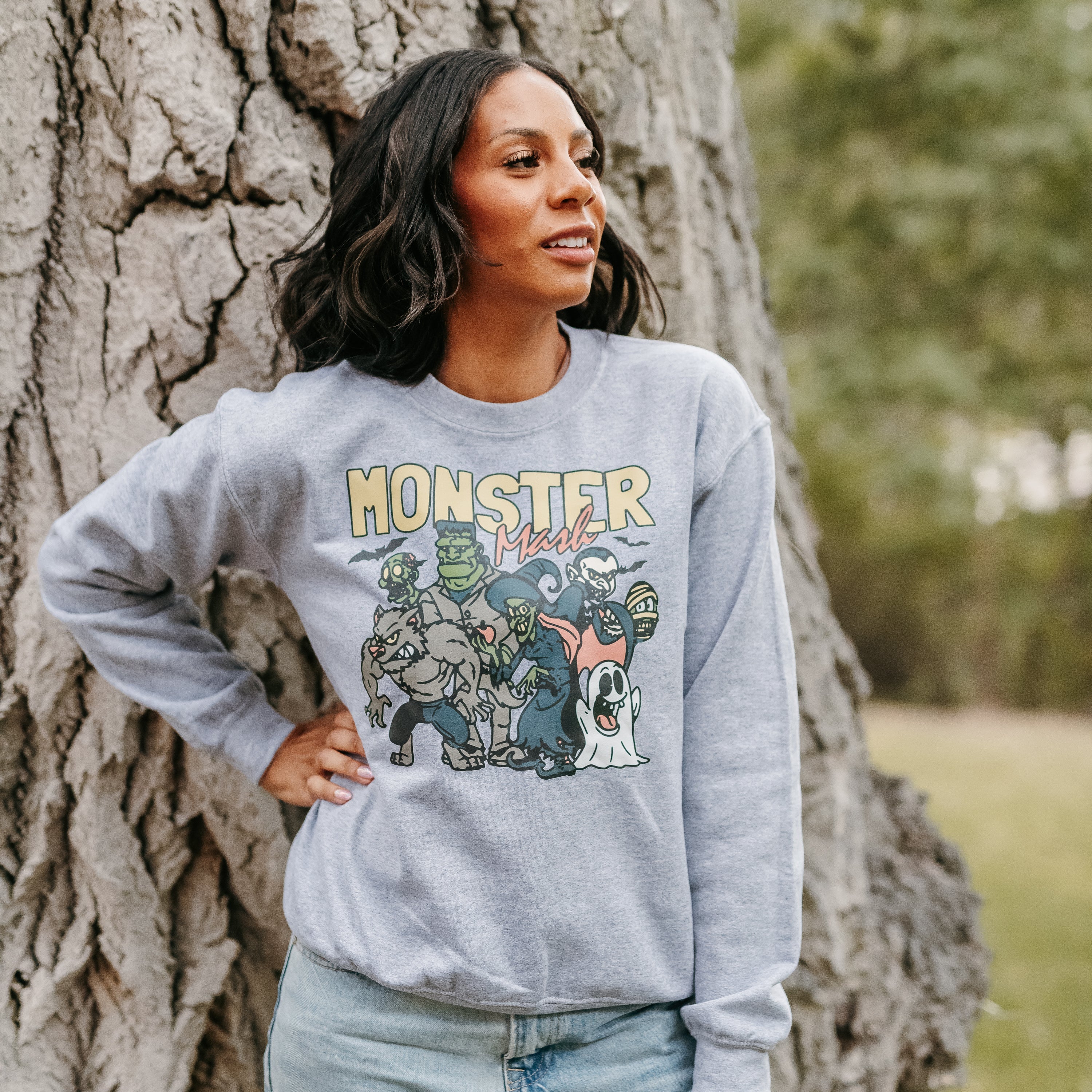 Monster Mash - Basic Fleece Crewneck Little Mama Shirt Shop LLC