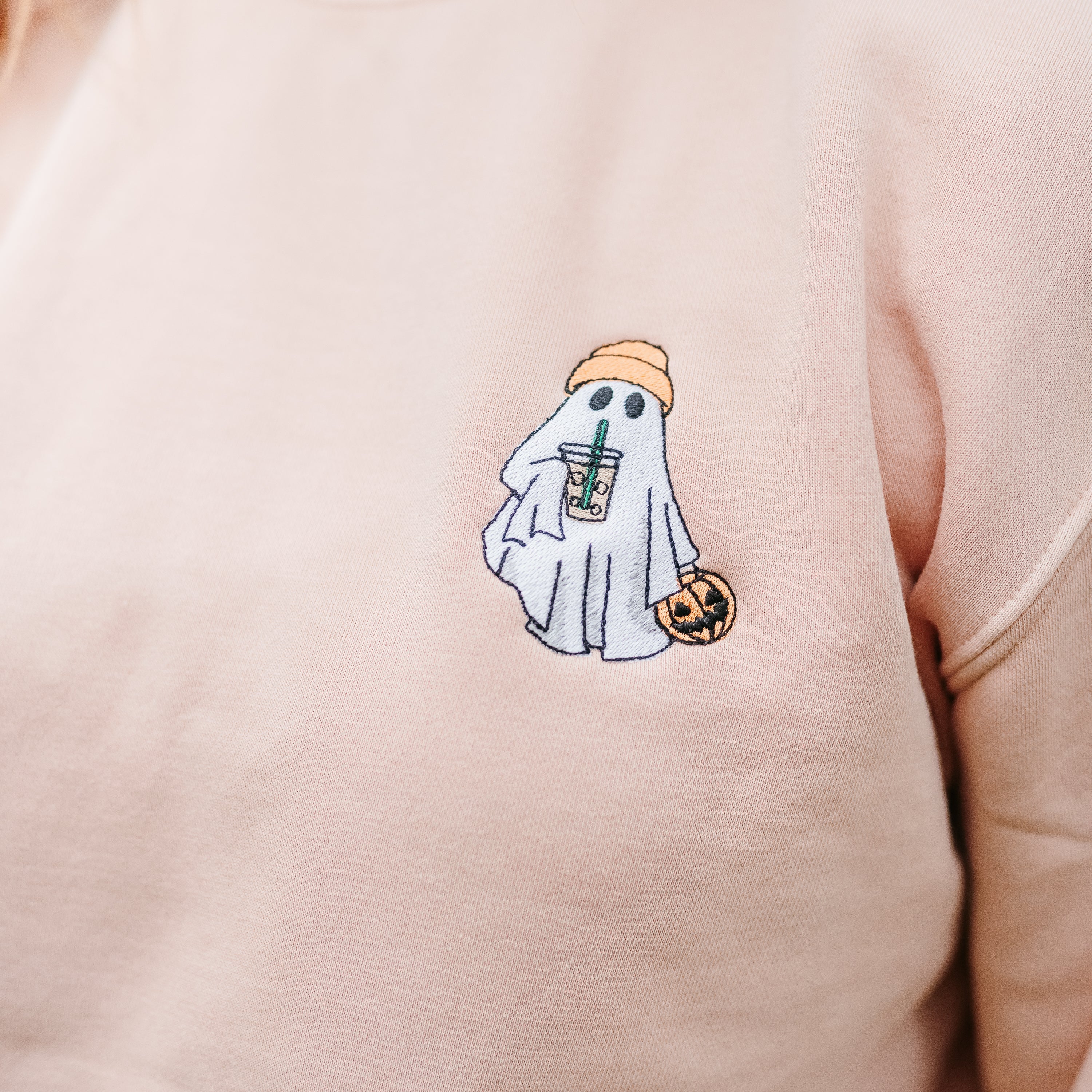 Embroidered PIGMENT Crewneck - Boujee Ghost Little Mama Shirt Shop LLC