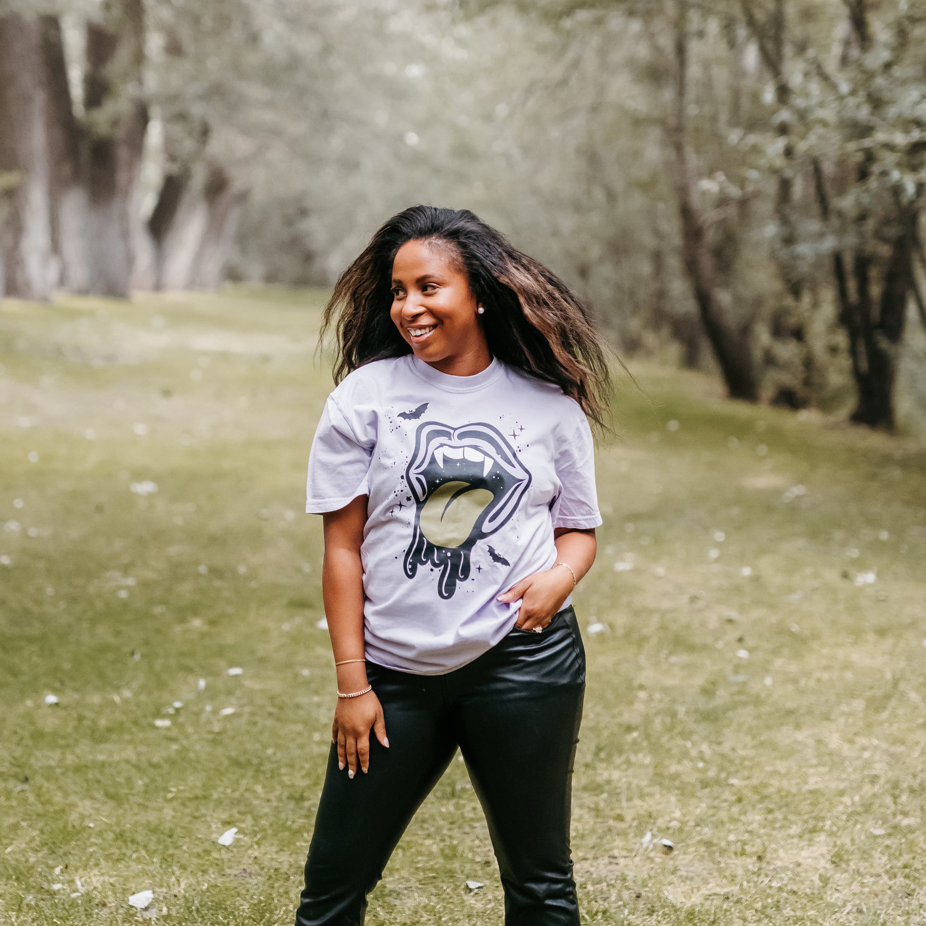 Vampire Drippy Mouth - Comfort Colors Tee Little Mama Shirt Shop