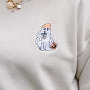 Embroidered Basic Fleece Crewneck - Boujee Ghost Little Mama Shirt Shop LLC