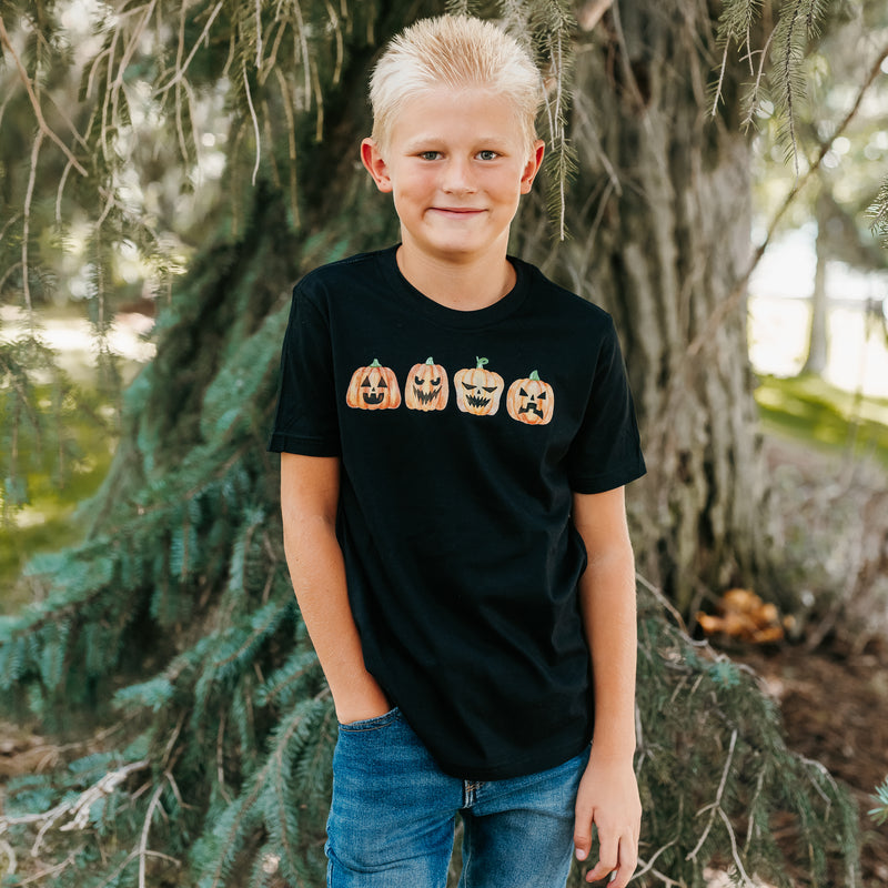 Watercolor Jack-o'-lanterns - Short Sleeve Child Shirt