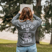 Death By TBR POCKET on Front w/ FULL SIZE on Back - Long Sleeve Comfort Colors Tee Little Mama Shirt Shop