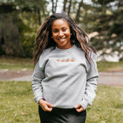 Embroidered Basic Fleece Crewneck - Jack-o-Lanterns in a Row Little Mama Shirt Shop LLC