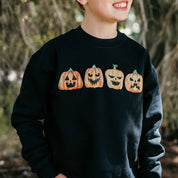 Watercolor Jack-o'-lanterns - Child Sweater Little Mama Shirt Shop