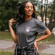Embroidered Short Sleeve Comfort Colors Tee - Call Me? Ghost Little Mama Shirt Shop