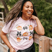 Pumpkins-n-Bows - Short Sleeve Comfort Colors Tee Little Mama Shirt Shop