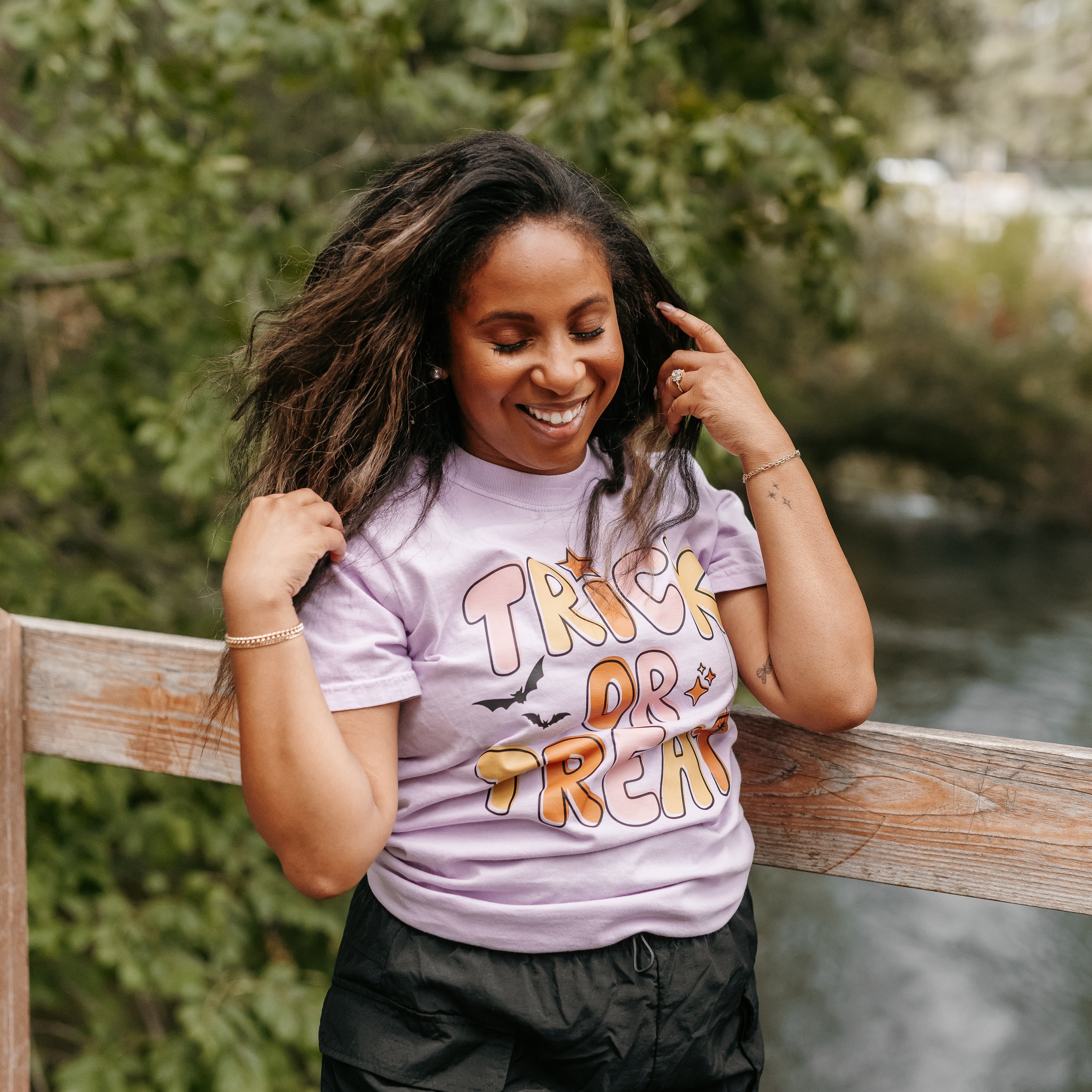 ORANGE) - Short Sleeve Comfort Colors Tee Little Mama Shirt Shop