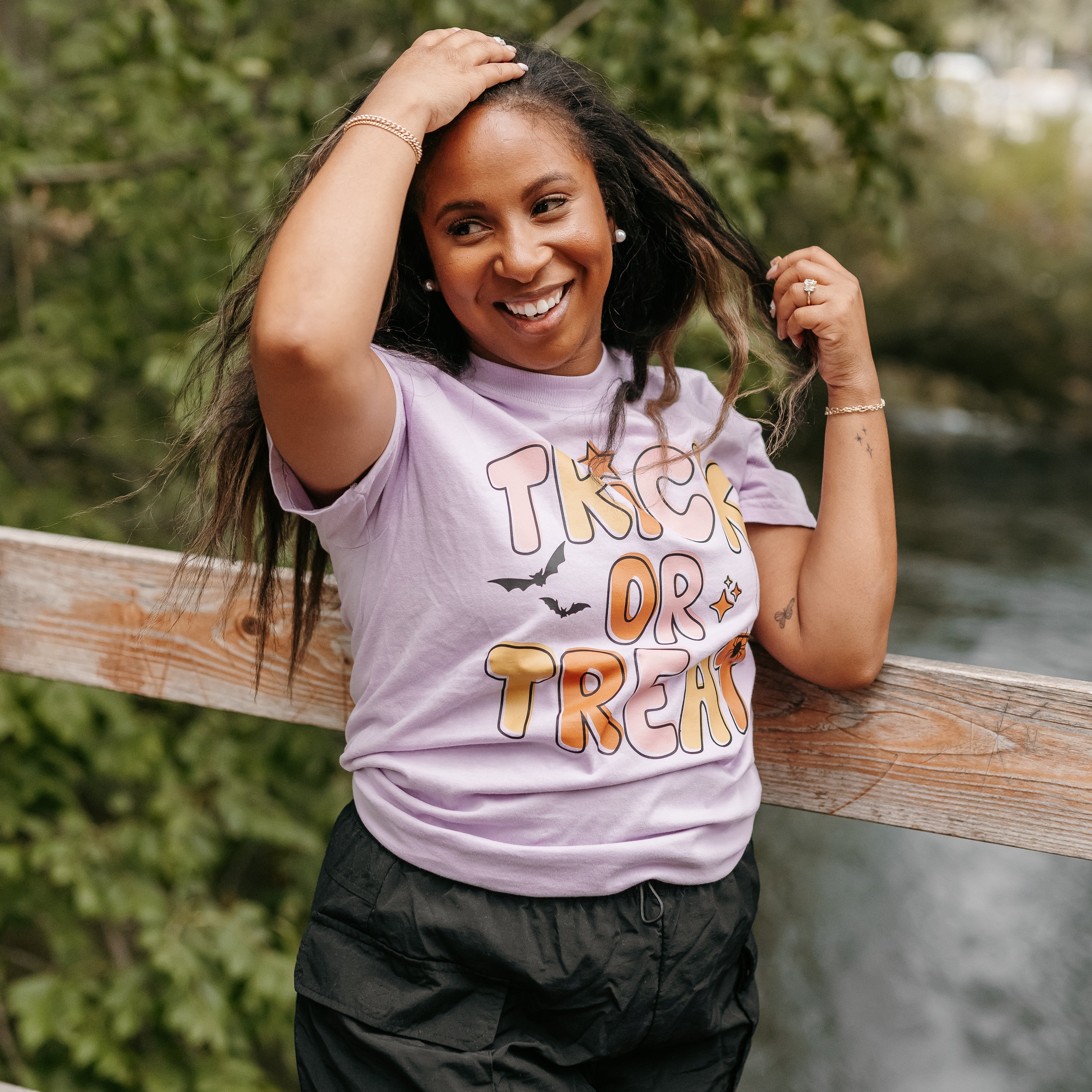 ORANGE) - Short Sleeve Comfort Colors Tee Little Mama Shirt Shop