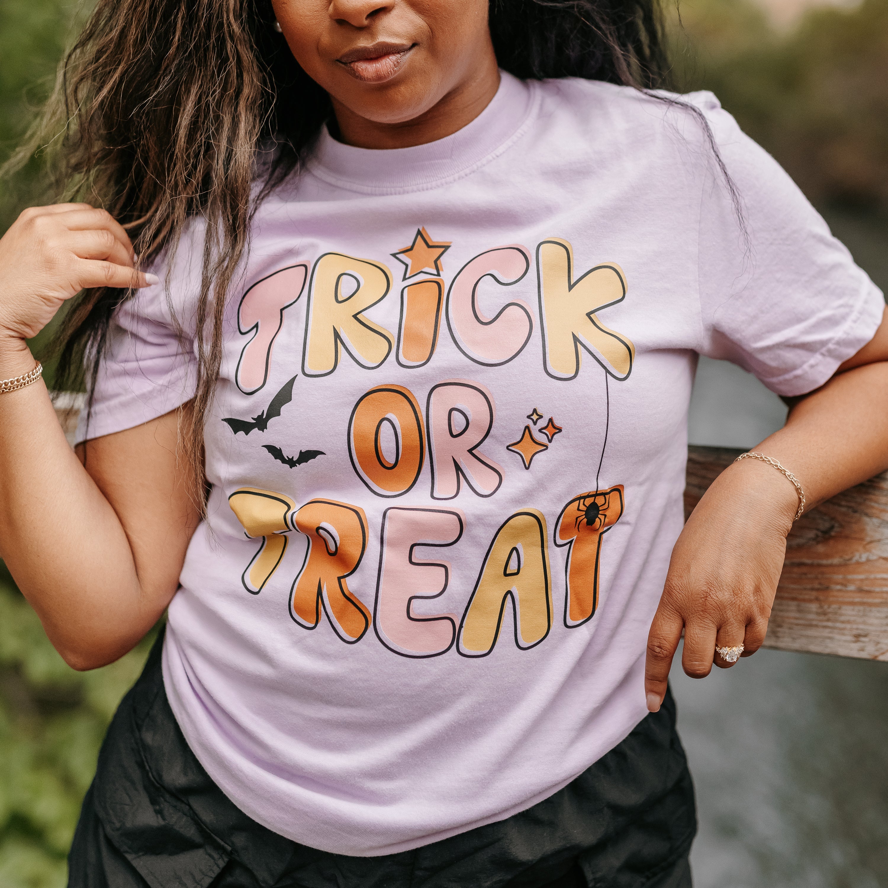 ORANGE) - Short Sleeve Comfort Colors Tee Little Mama Shirt Shop