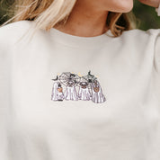 Embroidered PIGMENT Crewneck - Trick or Treat Pups Little Mama Shirt Shop LLC