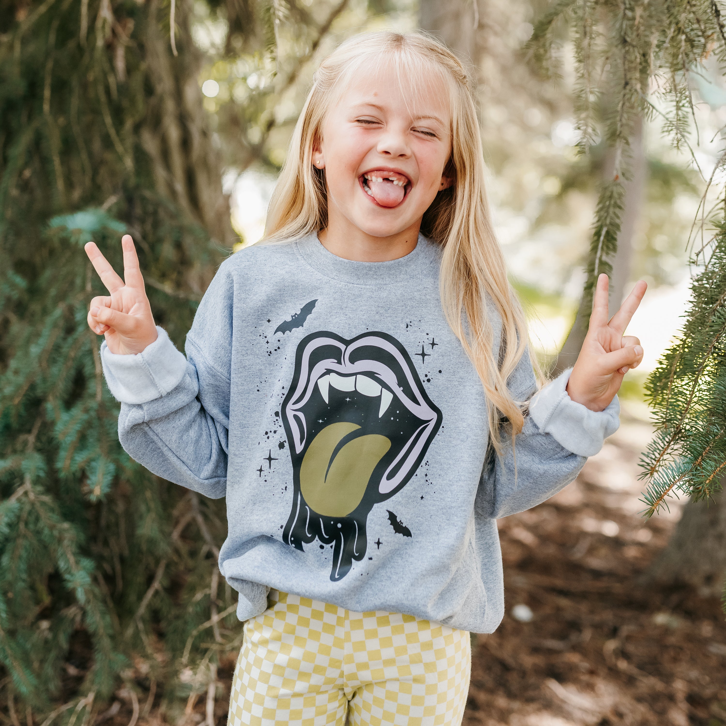 Vampire Drippy Mouth - Child Sweater Little Mama Shirt Shop