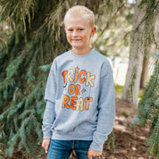 Trick or Treat (ORANGE/YELLOW) - Child Sweater Little Mama Shirt Shop