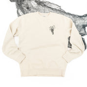 Embroidered PIGMENT Crewneck - Skeleton Peace Little Mama Shirt Shop LLC