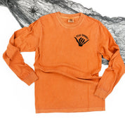 Embroidered Long Sleeve Comfort Colors Tee - Stay Spooky Skelly Hand Little Mama Shirt Shop LLC