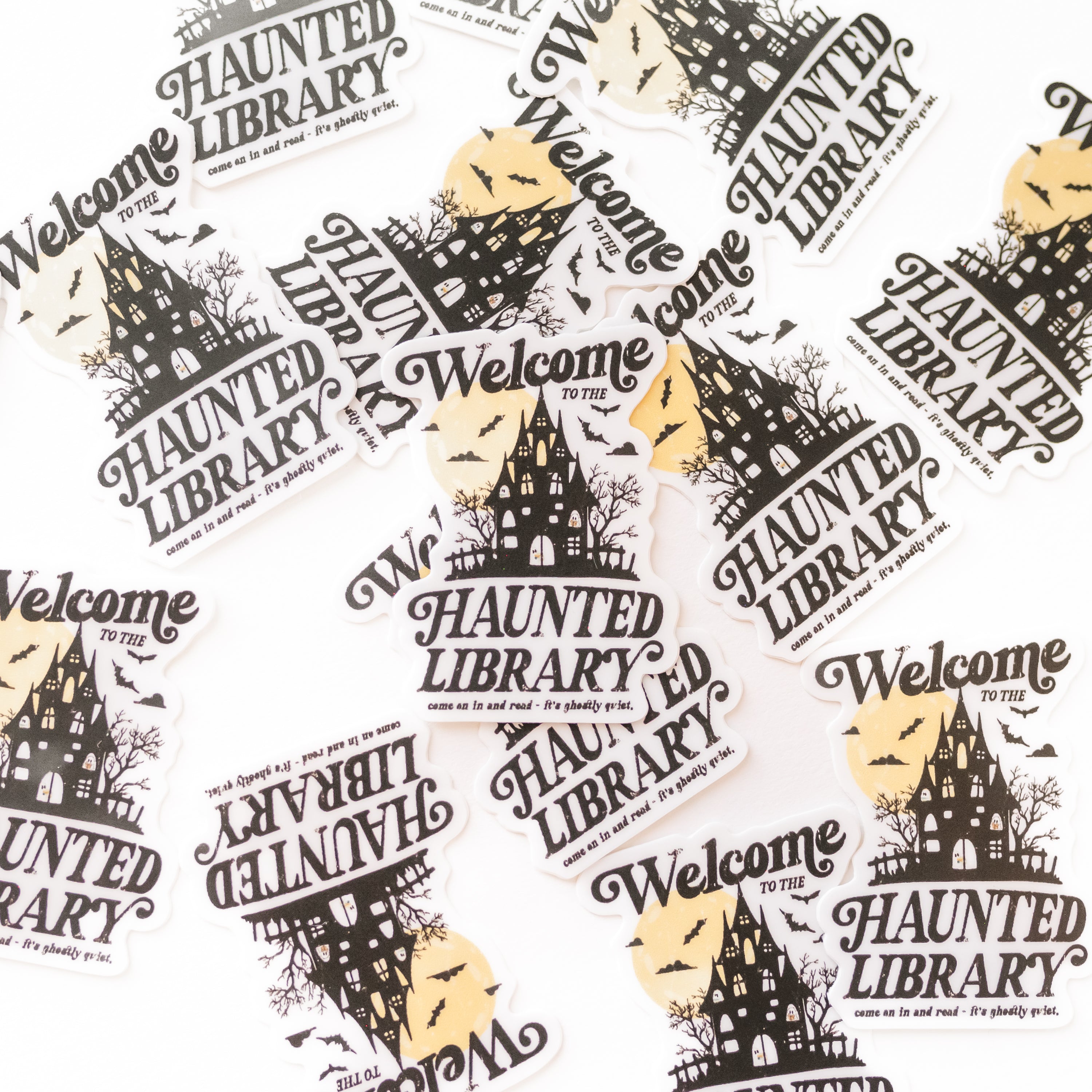 LMSS® STICKER - Haunted Library Little Mama Shirt Shop LLC