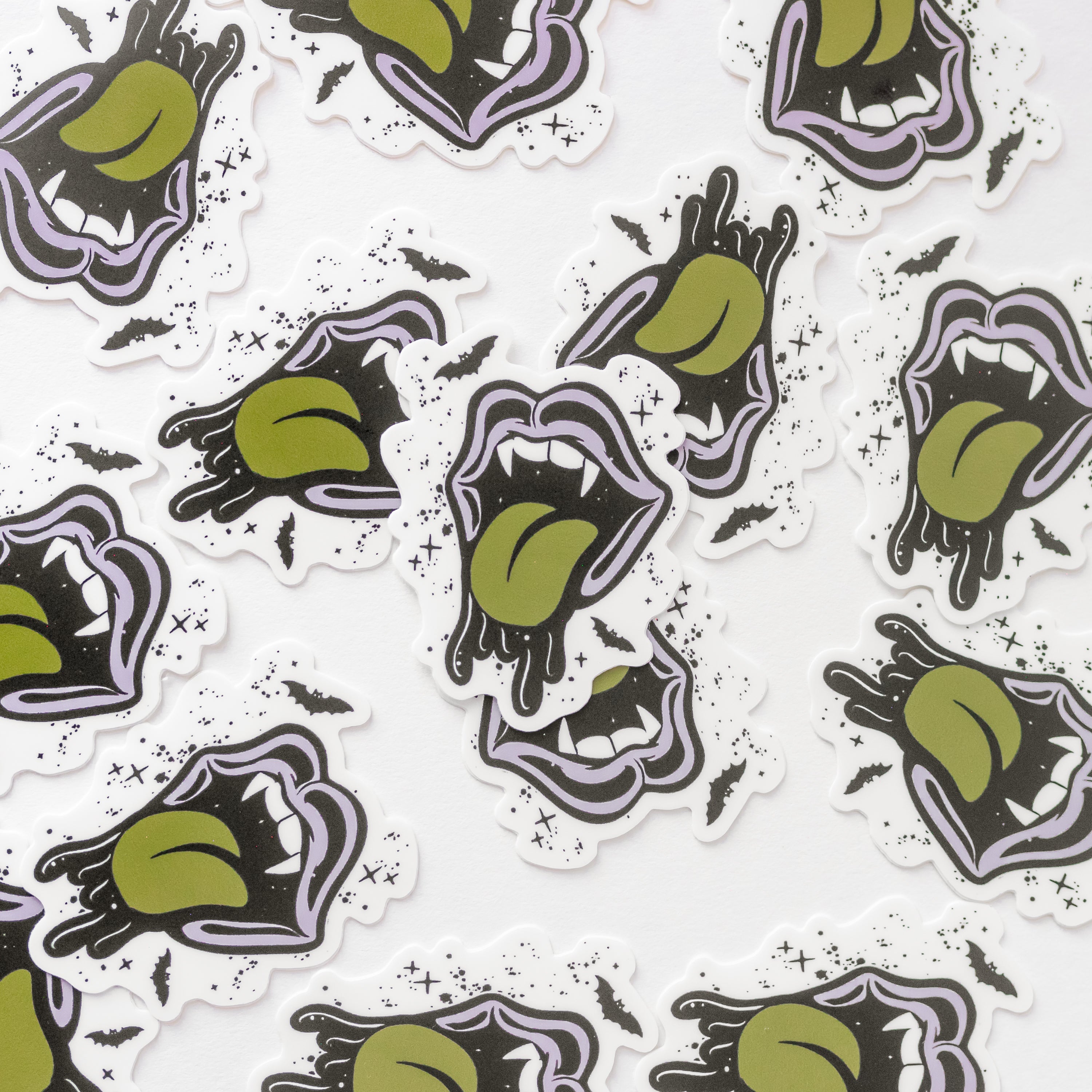 LMSS® STICKER - Vampire Drippy Mouth Little Mama Shirt Shop LLC
