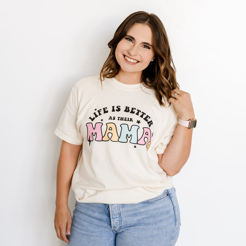 THE RETRO EDIT - Life is Better as Their Mama - SHORT SLEEVE COMFORT COLORS TEE