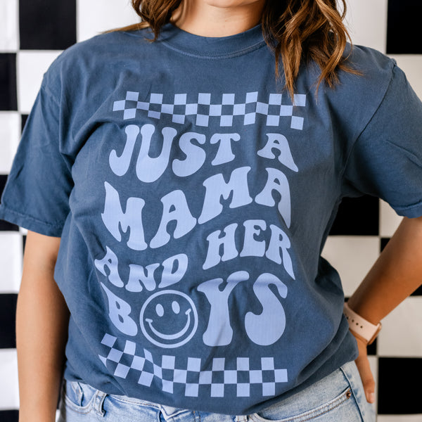 THE RETRO EDIT - Just a Mama and Her Boys (Plural) - SHORT SLEEVE COMFORT COLORS TEE