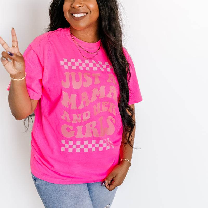 THE RETRO EDIT - Just a Mama and Her Girls (Plural) - SHORT SLEEVE COMFORT COLORS TEE