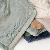 Child Lush Saranoni® Blanket – Personalized Embroidered Name | LMSS® Exclusive Little Mama Shirt Shop LLC
