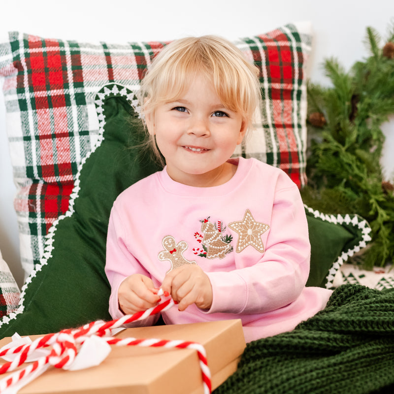 Embroidered Gingerbread Cookies - Child Sweater