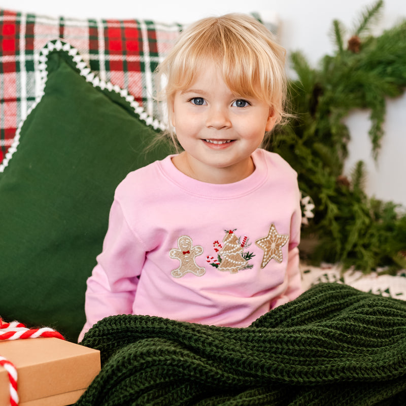 Embroidered Gingerbread Cookies - Child Sweater