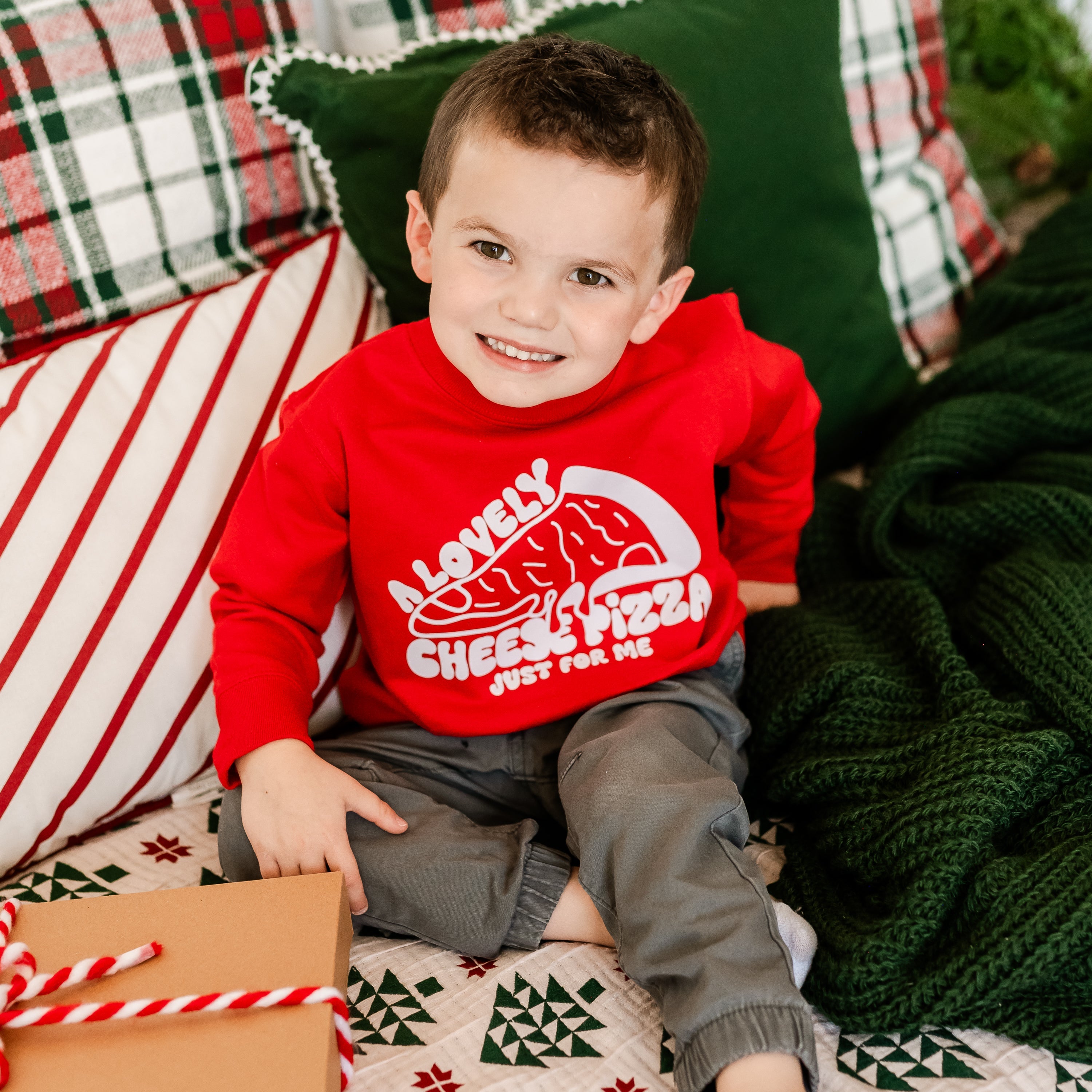 A Lovely Cheese Pizza Just For Me - Child Sweater Little Mama Shirt Shop