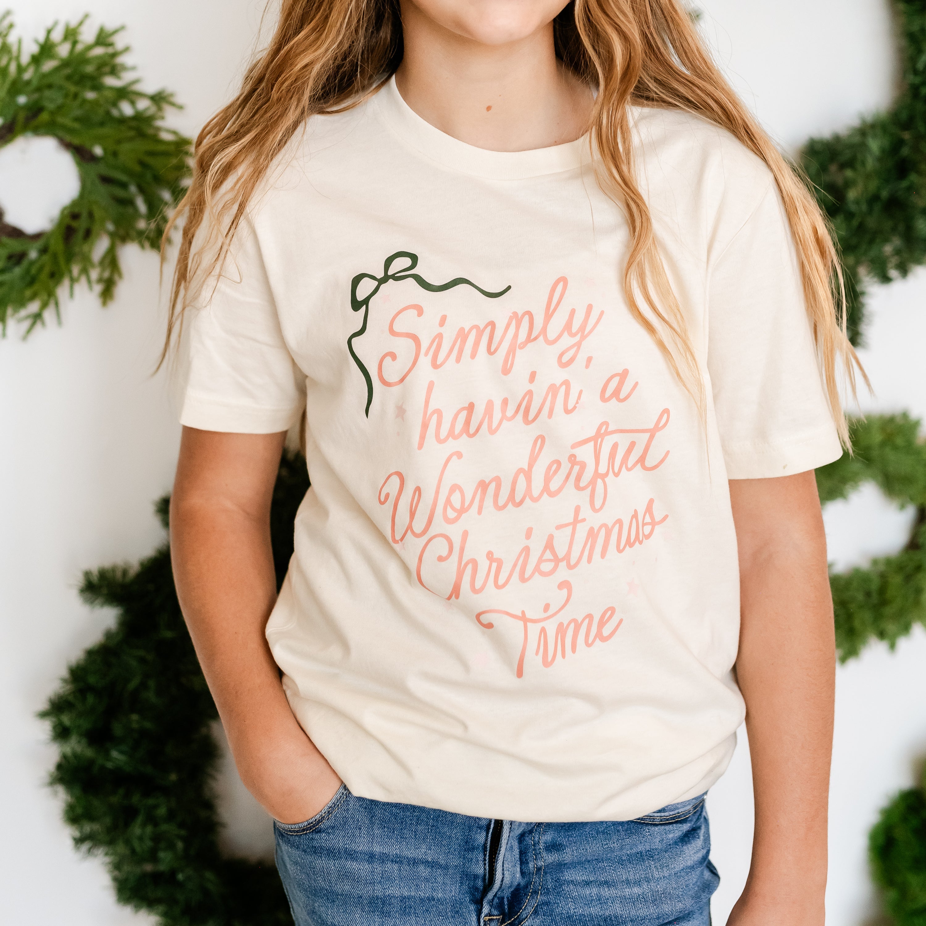 Simply Havin' A Wonderful Christmas Time - Child Tee Little Mama Shirt Shop