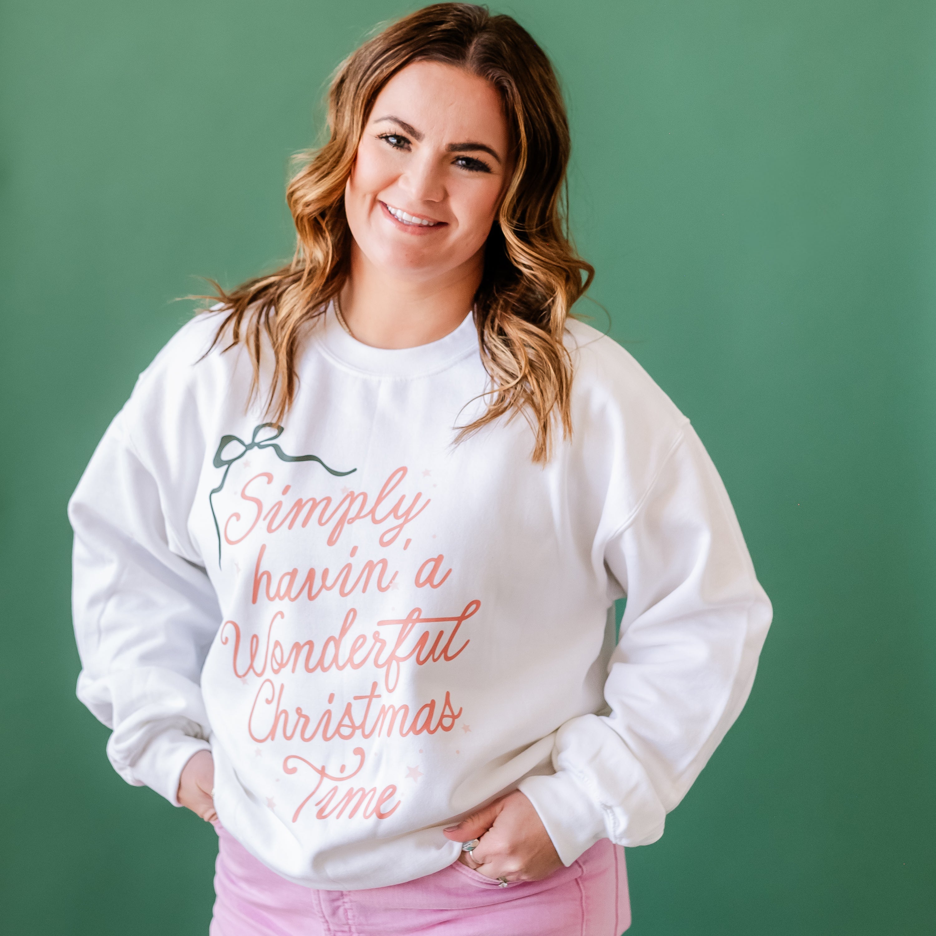 Simply Havin' A Wonderful Christmas Time - BASIC Fleece Little Mama Shirt Shop LLC