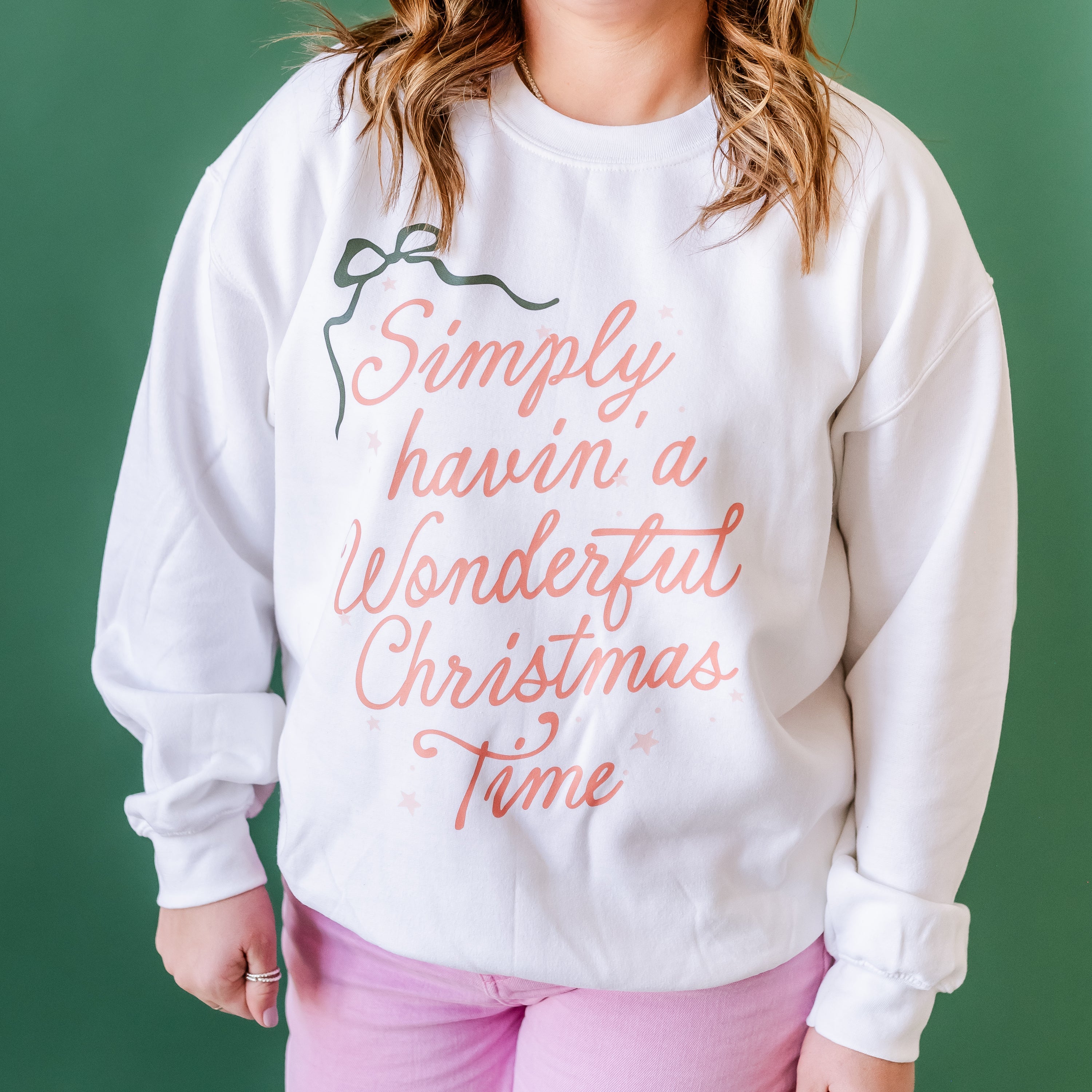 Simply Havin' A Wonderful Christmas Time - BASIC Fleece Little Mama Shirt Shop LLC