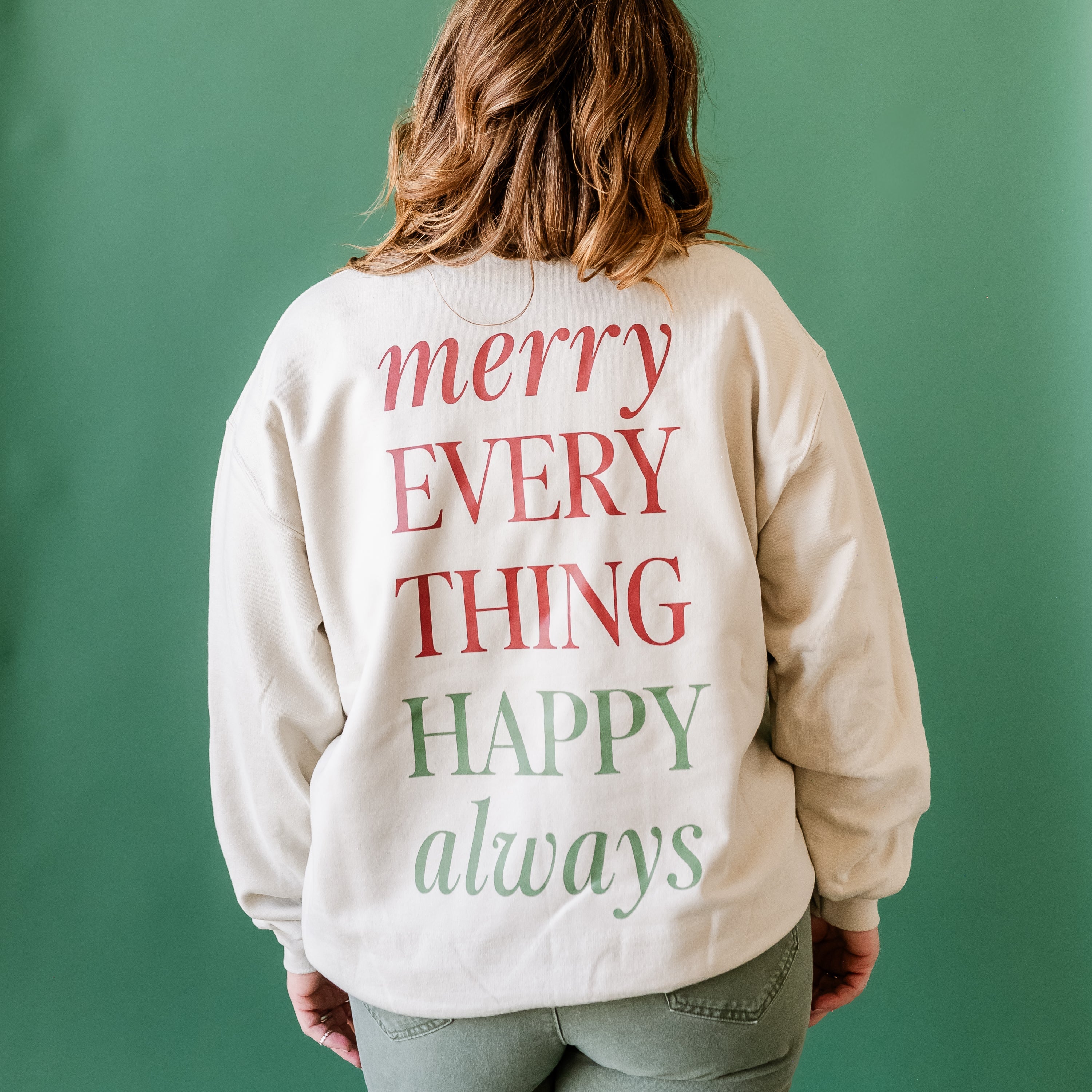 Merry Everything Happy Always (pf&b) - BASIC Fleece Little Mama Shirt Shop LLC