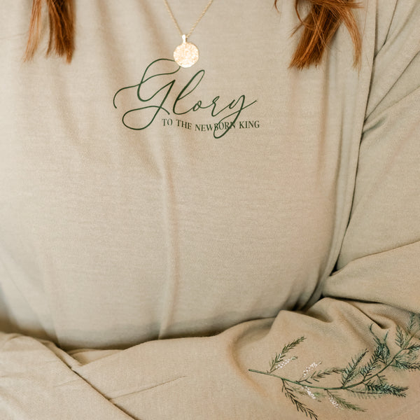 Glory To The Newborn King (sd) - LONG SLEEVE Comfort Colors Tee