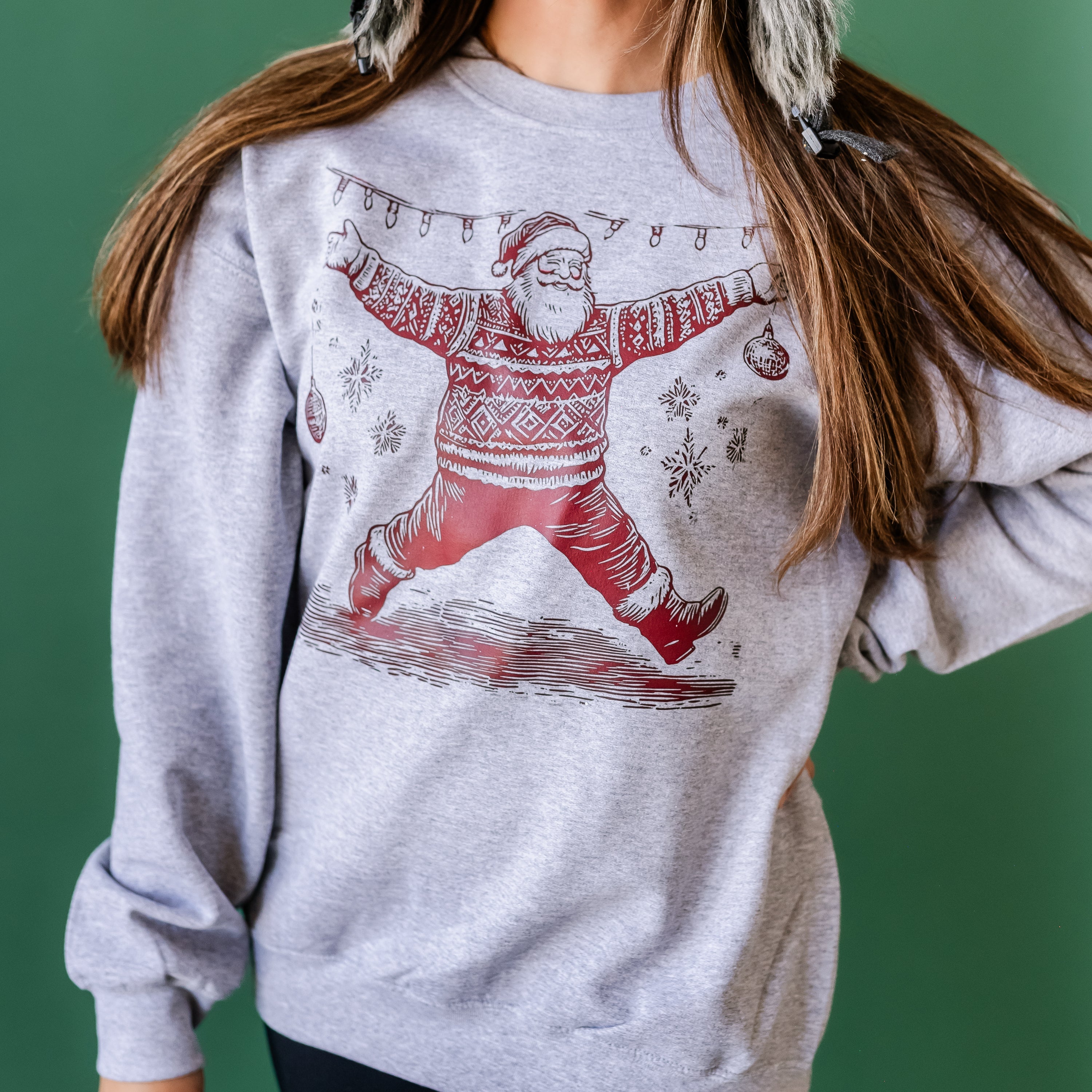 Sweater Santa - BASIC Fleece Little Mama Shirt Shop LLC