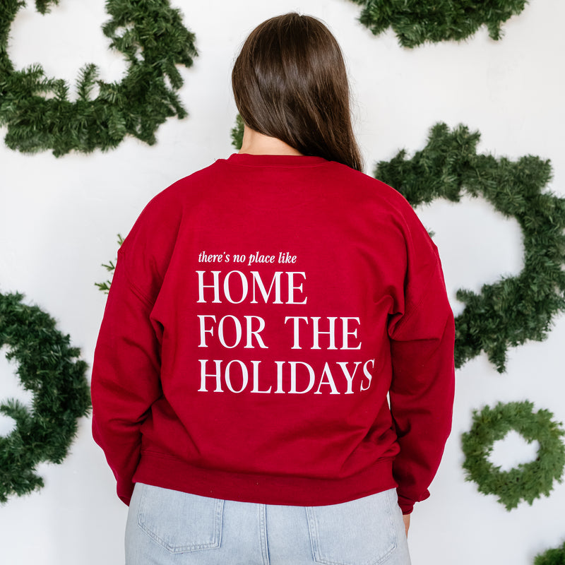 Embroidered Pocket Snowglobe w/ There's No Place Like Home on Back - BASIC Fleece Crewneck