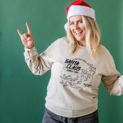 Santa Claus World Tour (f&b) - BASIC Fleece Little Mama Shirt Shop LLC