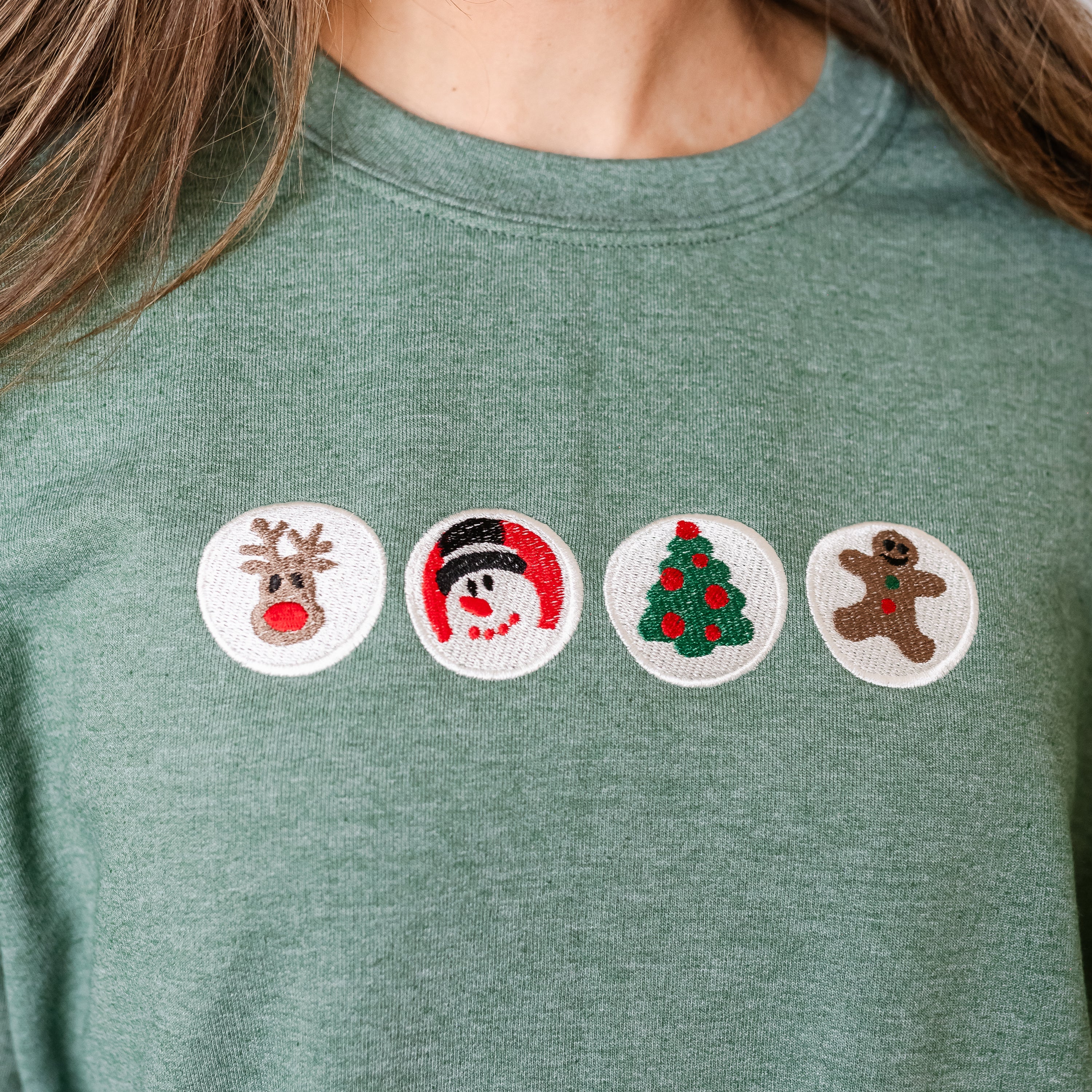 Embroidered Sugar Cookies - BASIC Fleece Crewneck Little Mama Shirt Shop LLC