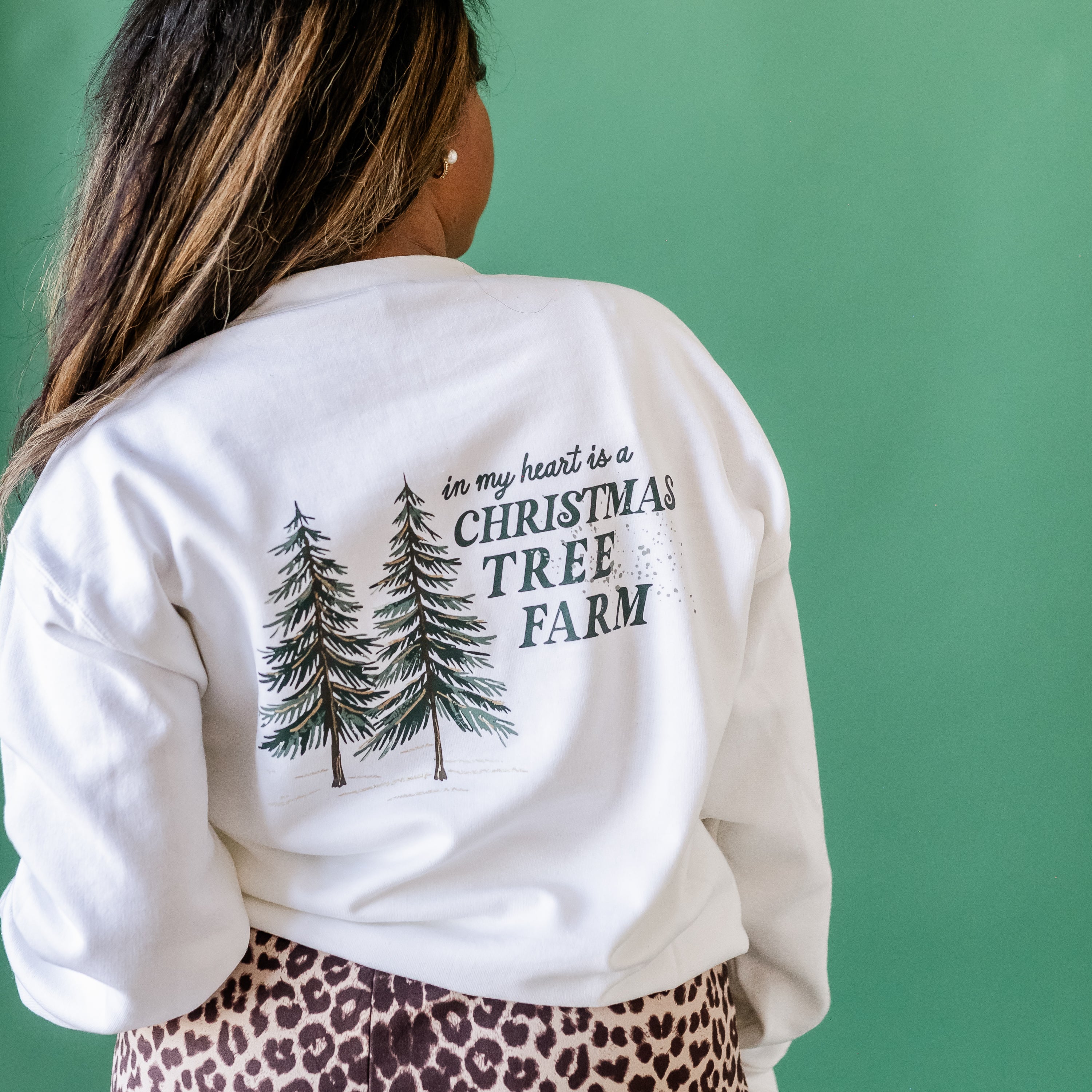 In My Heart Is A Christmas Tree Farm (pf&b) - BASIC Fleece Little Mama Shirt Shop LLC
