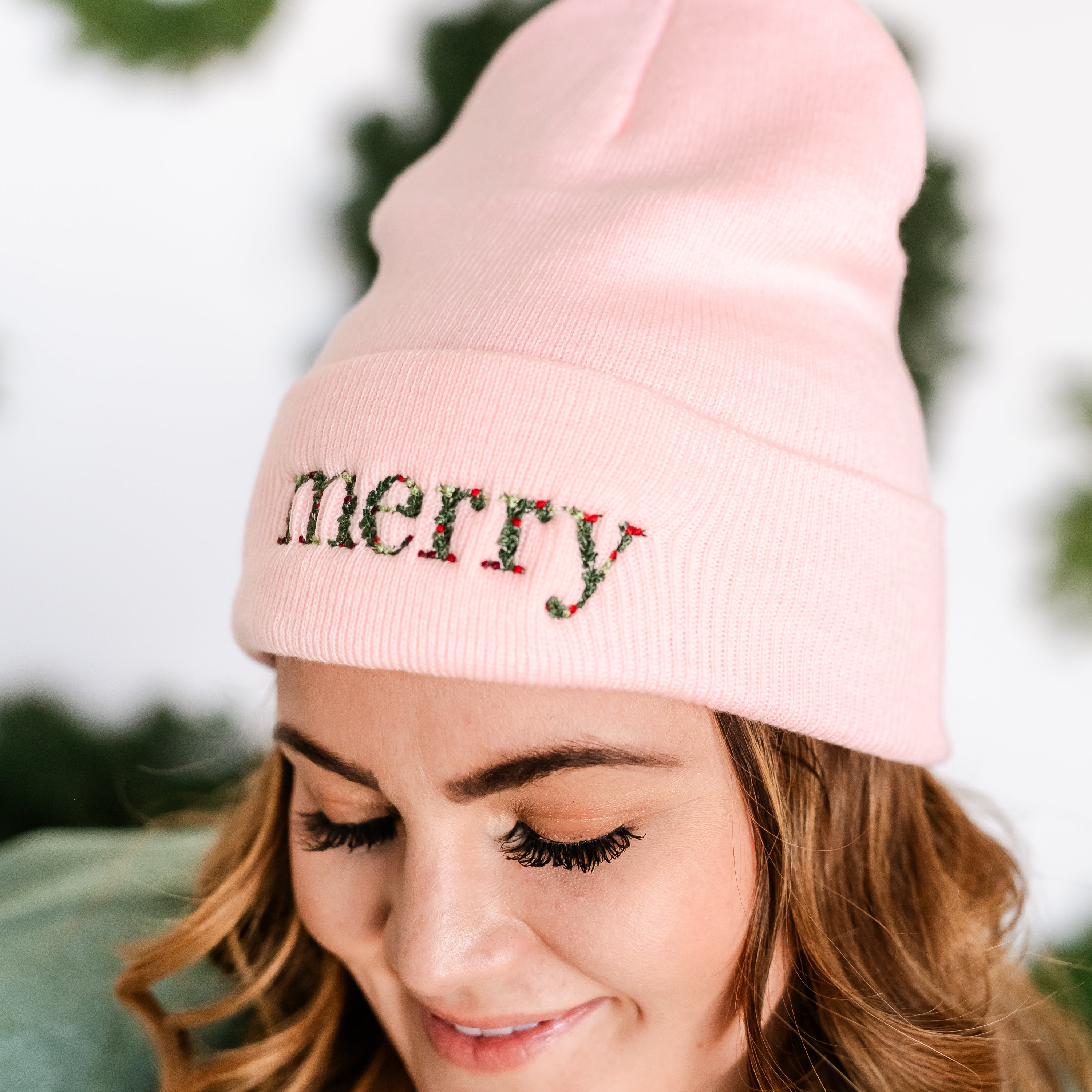 ADULT Beanie - Floral Merry Little Mama Shirt Shop LLC