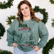Snow Is Falling Books Are Calling - BASIC Fleece Little Mama Shirt Shop LLC