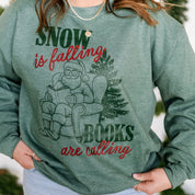 Snow Is Falling Books Are Calling - BASIC Fleece Little Mama Shirt Shop LLC