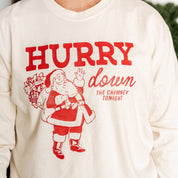 Hurry Down The Chimney Tonight (sd) - LONG SLEEVE Comfort Colors Tee Little Mama Shirt Shop