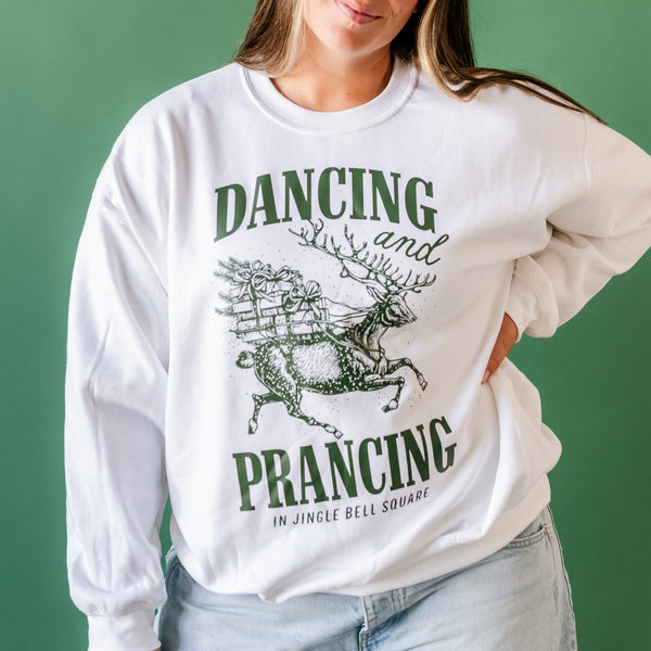 Dancing and Prancing in Jingle Bell Square - BASIC Fleece