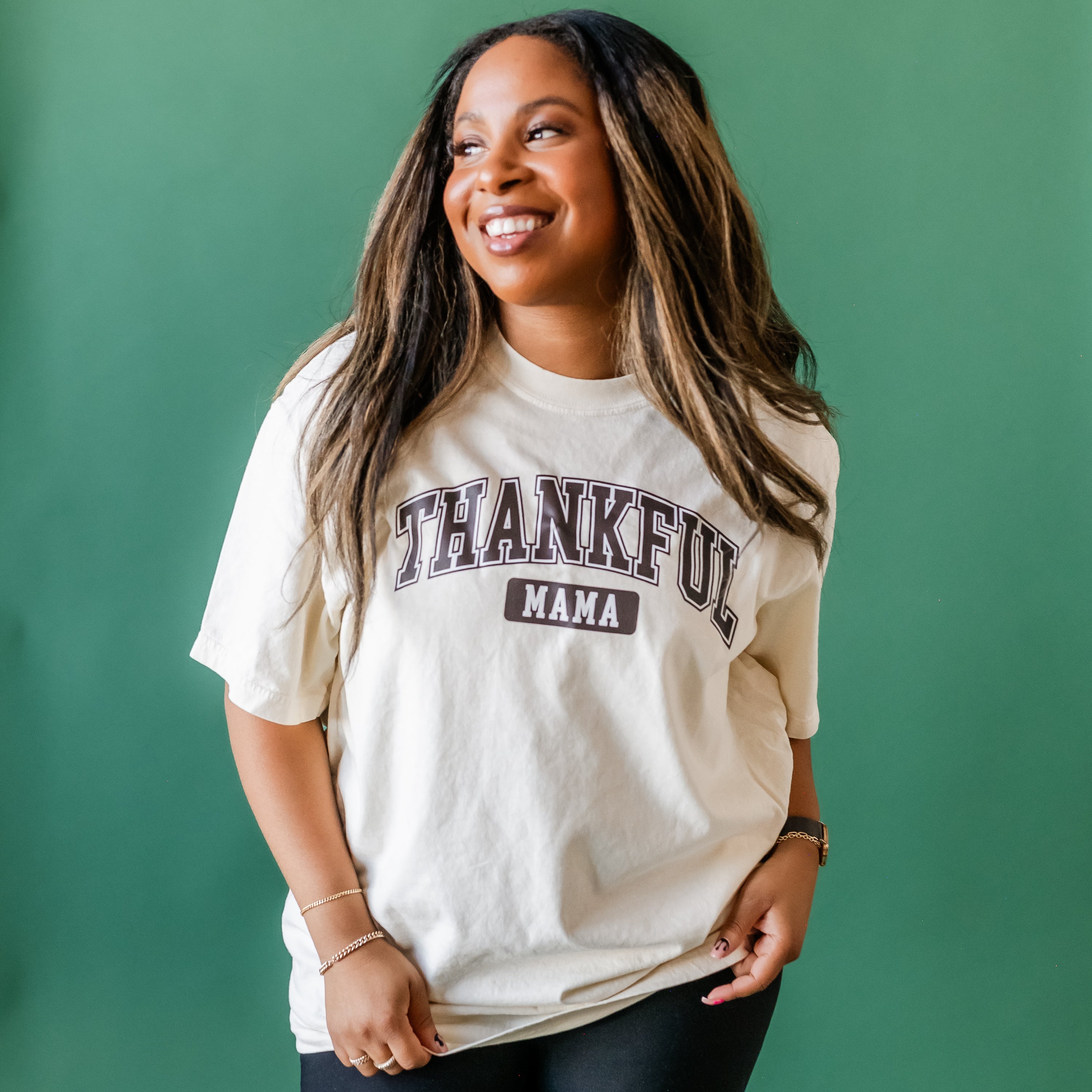 Thankful Mama - Comfort Colors Tee Little Mama Shirt Shop